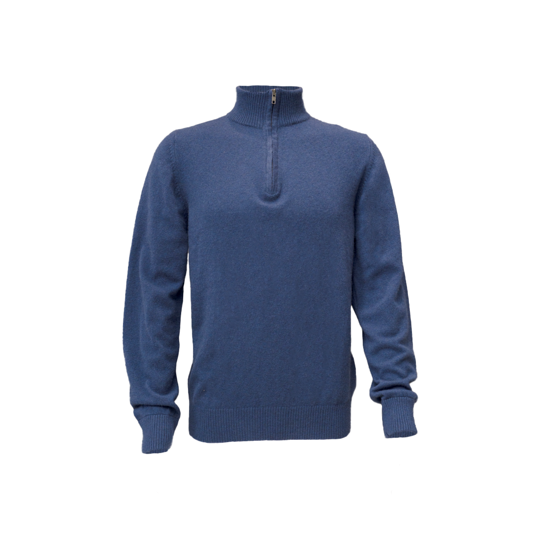 1/4 Zip Cashmere Jersey