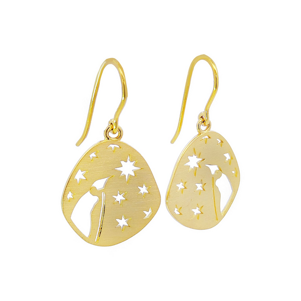Eternal Antarctica Earrings with Diamond Stars