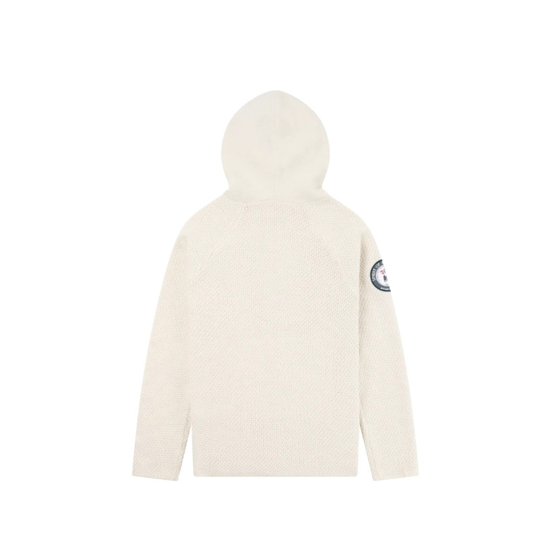 Lace-up Boiled Wool Hoodie – Unisex