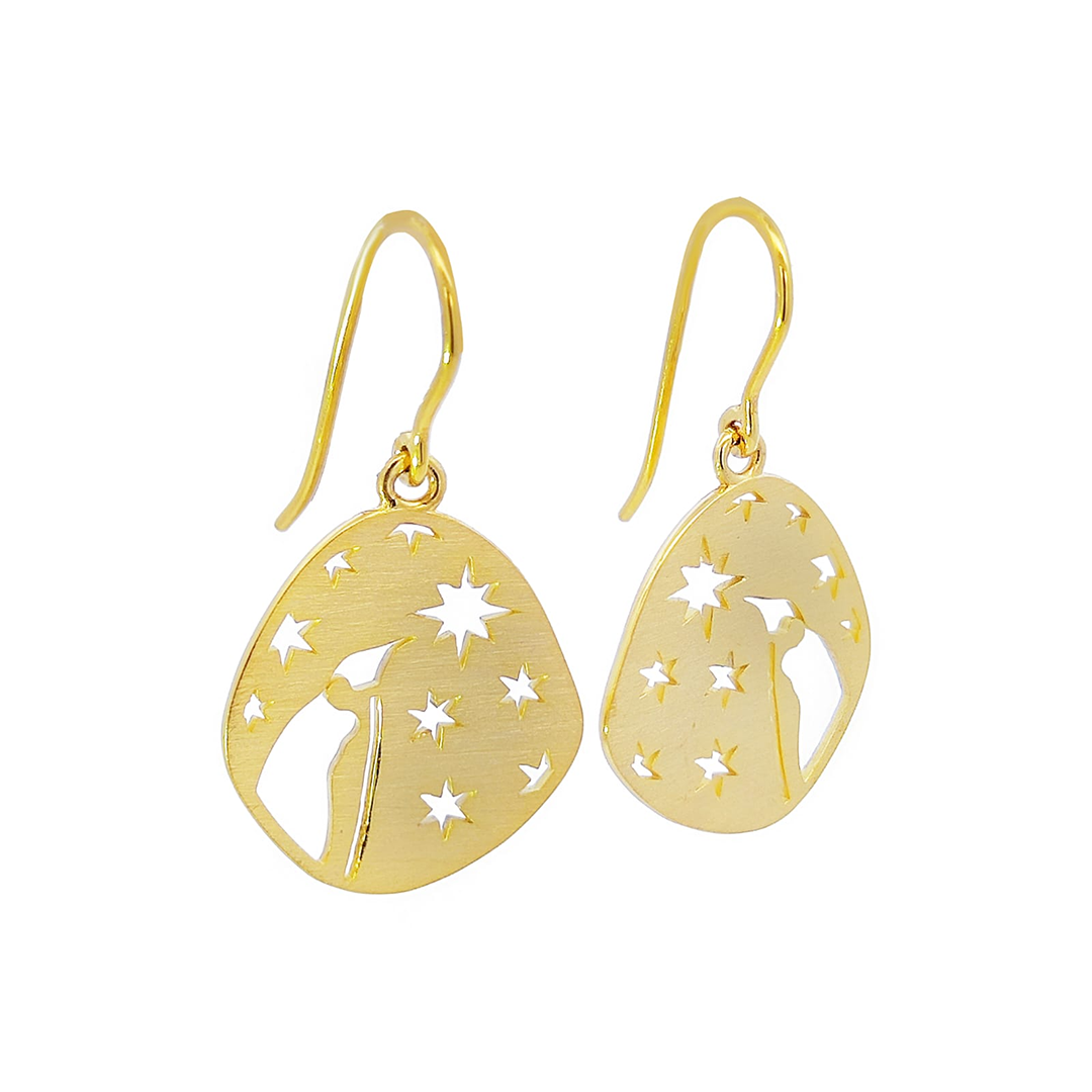 Eternal Antarctica Earrings with Diamond Stars